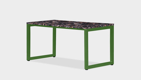 reddie-raw rectangular coffee table 90 x 45 x 45H *cm / Stone~Black Veined Marble / Metal~Green Suzy Coffee Table Rectangular/Bench