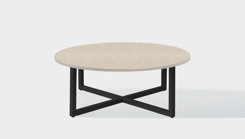 reddie-raw round coffee table 90dia x 35H *cm / Stone~Beige Marble / Metal~Black Suzy Coffee Table Round