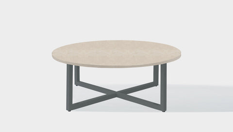 reddie-raw round coffee table 90dia x 35H *cm / Stone~Beige Marble / Metal~Grey Suzy Coffee Table Round