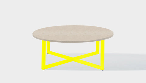 reddie-raw round coffee table 90dia x 35H *cm / Stone~Beige Marble / Metal~Yellow Suzy Coffee Table Round