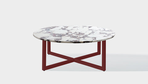 reddie-raw round coffee table 90dia x 35H *cm / Stone~Calacatta Viola / Metal~Rust Suzy Coffee Table Round