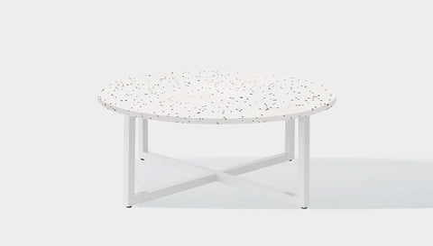 reddie-raw round side table 90dia x 35H *cm / Recycled bottle tops~Dalmation / Metal~White Suzy Coffee Table Round- Recycled Bottle Tops