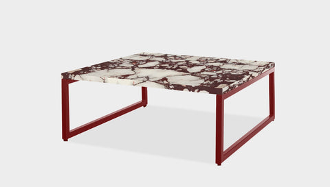 reddie-raw square coffee table 90 x 90 x 35H *cm / Stone~Calacatta Viola / Metal~Rust Suzy Coffee Table Square