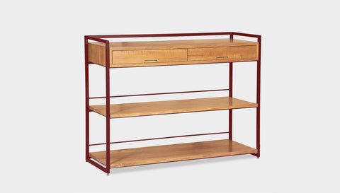 reddie-raw shelf 120W x 40D x 90H *cm / Solid Reclaimed Wood~Oak / Metal~Rust Suzy Console Unit