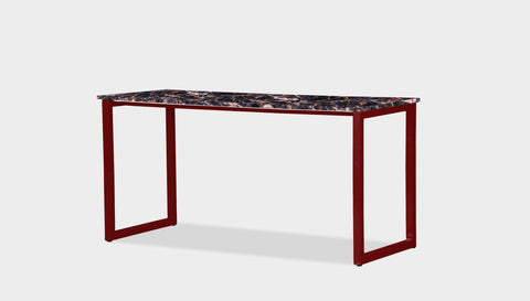 reddie-raw desk 150L x 60D x 75H *cm / Stone~Black Veined Marble / Metal~Rust Suzy Desk