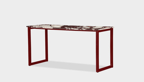 reddie-raw desk 150L x 60D x 75H *cm / Stone~Calacatta Viola / Metal~Rust Suzy Desk