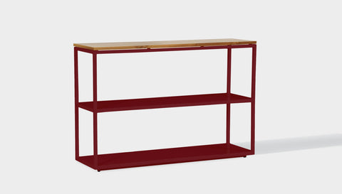 reddie-raw shelf 120W x 35D x 80H *cm / Solid Reclaimed Wood~Oak / Metal~Rust Suzy Shelf / Bookcase