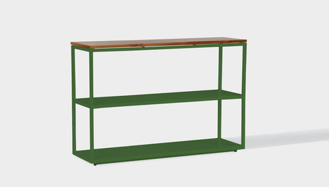 reddie-raw shelf 120W x 35D x 80H *cm / Solid Reclaimed Wood~Teak / Metal~Green Suzy Shelf / Bookcase