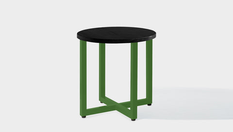 reddie-raw round side table 45dia x 45H *cm / Solid Reclaimed Wood Teak~Black / Metal~Green Suzy Side Table Round