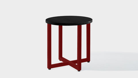 reddie-raw round side table 45dia x 45H *cm / Solid Reclaimed Wood Teak~Black / Metal~Rust Suzy Side Table Round