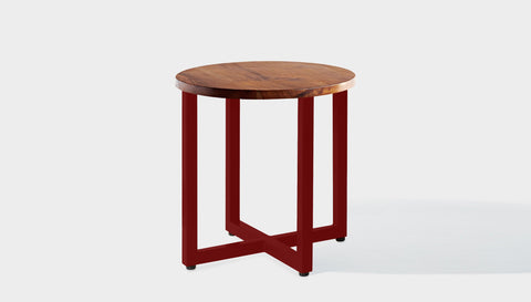 reddie-raw round side table 45dia x 45H *cm / Solid Reclaimed Wood Teak~Natural / Metal~Rust Suzy Side Table Round