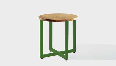 reddie-raw round side table 45dia x 45H *cm / Solid Reclaimed Wood Teak~Oak / Metal~Green Suzy Side Table Round