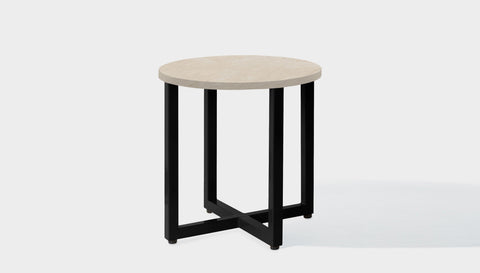 reddie-raw round side table 45dia x 45H *cm / Stone~Beige Marble / Metal~Black Suzy Side Table Round