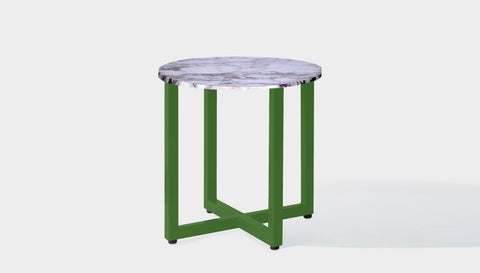 reddie-raw round side table 45dia x 45H *cm / Stone~Calacatta Viola / Metal~Green Suzy Side Table Round