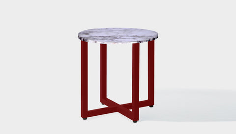 reddie-raw round side table 45dia x 45H *cm / Stone~Calacatta Viola / Metal~Rust Suzy Side Table Round