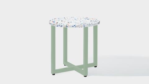 reddie-raw round side table 45dia x 45H *cm / Recycled bottle tops~Palette blue and pink / Metal~Mint Suzy Side Table Round- Recycled Bottle Tops