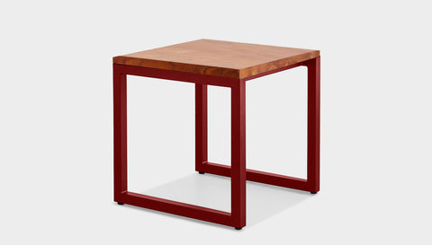 reddie-raw square side table 45W x 45D x 45H *cm / Solid Reclaimed Wood Teak~Natural / Metal~Rust Suzy Side Table Square