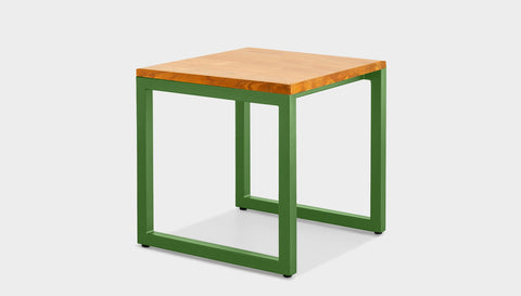 reddie-raw square side table 45W x 45D x 45H *cm / Solid Reclaimed Wood Teak~Oak / Metal~Green Suzy Side Table Square