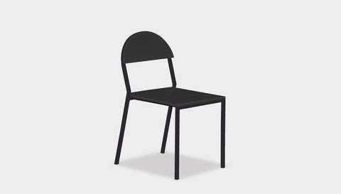reddie-raw dining chair 42W x 52D x 80H *cm (45H seat) / Lacquer~Black / Metal~Black Suzy Stackable Dining Chair Round- Colour