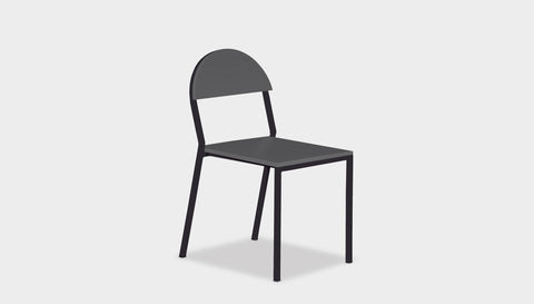 reddie-raw dining chair 42W x 52D x 80H *cm (45H seat) / Lacquer~Grey / Metal~Grey Suzy Stackable Dining Chair Round- Colour