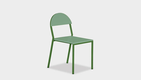 reddie-raw dining chair 42W x 52D x 80H *cm (45H seat) / Lacquer~Mint / Metal~Green Suzy Stackable Dining Chair Round- Colour