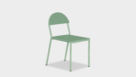 reddie-raw dining chair 42W x 52D x 80H *cm (45H seat) / Lacquer~Mint / Metal~Mint Suzy Stackable Dining Chair Round- Colour