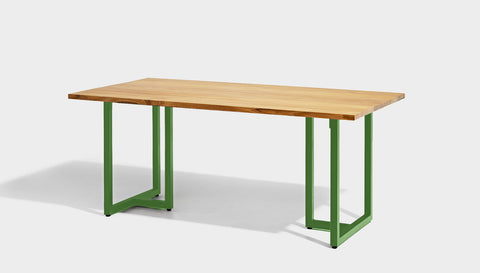 reddie-raw rectangular 160L x 90D x 75H *cm / Solid Reclaimed Wood Teak~Oak / Metal~Green Suzy Table - Wood