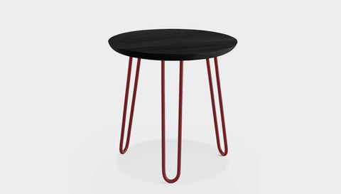 reddie-raw round side table 45dia x 45H *cm / Solid Reclaimed Teak Wood~Black / Metal~Rust Willy Side Table Round