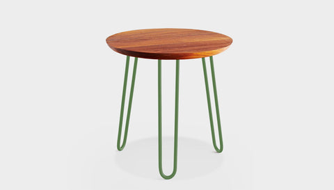 reddie-raw round side table 45dia x 45H *cm / Solid Reclaimed Teak Wood~Natural / Metal~Green Willy Side Table Round