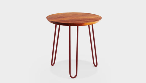 reddie-raw round side table 45dia x 45H *cm / Solid Reclaimed Teak Wood~Natural / Metal~Rust Willy Side Table Round