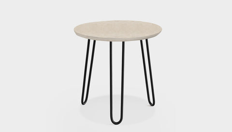 reddie-raw round side table 45dia x 45H *cm / Stone~Beige / Metal~Black Willy Side Table Round