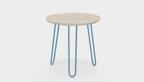 reddie-raw round side table 45dia x 45H *cm / Stone~Beige / Metal~Blue Willy Side Table Round