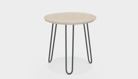 reddie-raw round side table 45dia x 45H *cm / Stone~Beige / Metal~Grey Willy Side Table Round