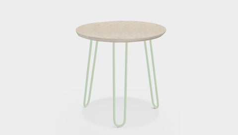 reddie-raw round side table 45dia x 45H *cm / Stone~Beige / Metal~Mint Willy Side Table Round