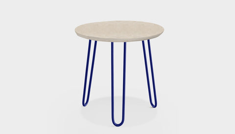 reddie-raw round side table 45dia x 45H *cm / Stone~Beige / Metal~Navy Willy Side Table Round