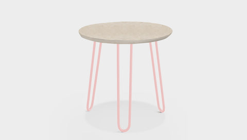 reddie-raw round side table 45dia x 45H *cm / Stone~Beige / Metal~Pink Willy Side Table Round