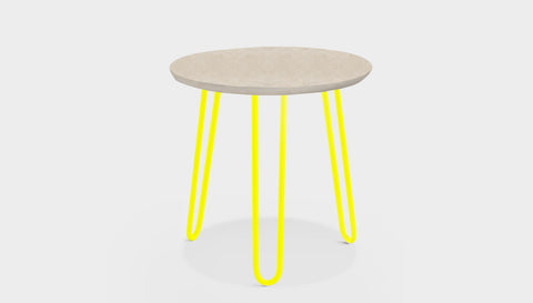 reddie-raw round side table 45dia x 45H *cm / Stone~Beige / Metal~Yellow Willy Side Table Round