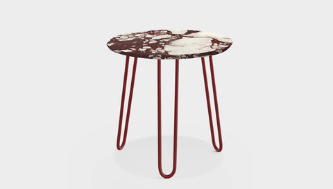 reddie-raw round side table 45dia x 45H *cm / Stone~Calacatta Viola / Metal~Rust Willy Side Table Round