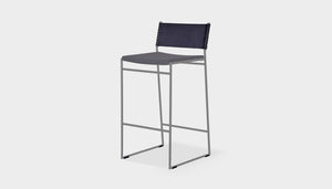 reddie-raw dining chair 47W x 49D x 90H *cm (65H seat) / Fabric~Vienna Midgrey / Metal~Grey Willy Sling Bar Stool