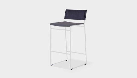 reddie-raw dining chair 47W x 49D x 90H *cm (65H seat) / Fabric~Vienna Midgrey / Metal~White Willy Sling Bar Stool
