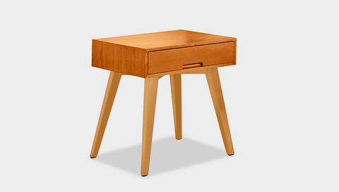 reddie-raw bedside table 45D x 45D x 55H *cm / Wood Teak~Natural / Wood Teak~Oak Vinny Bedside Table High Square