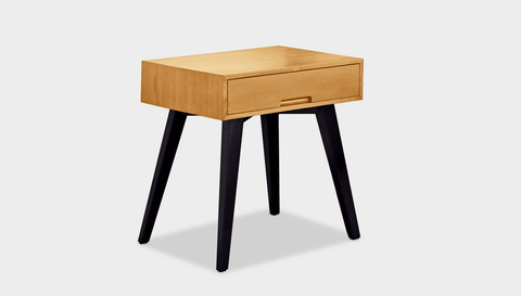 reddie-raw bedside table 45D x 45D x 55H *cm / Wood Teak~Oak / Wood Teak~Black Vinny Bedside Table High Square