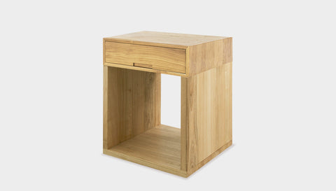 reddie-raw bedside table 45D x 45W x 55H *cm / Wood-Teak~Oak Bob Bedside Table High Square