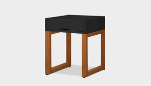 reddie-raw bedside table 45W x 45D x 55H *cm / Wood Teak~Black / Wood Teak~Natural Suzy Bedside Table High Square