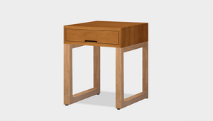reddie-raw bedside table 45W x 45D x 55H *cm / Wood Teak~Natural / Wood Teak~Oak Suzy Bedside Table High Square