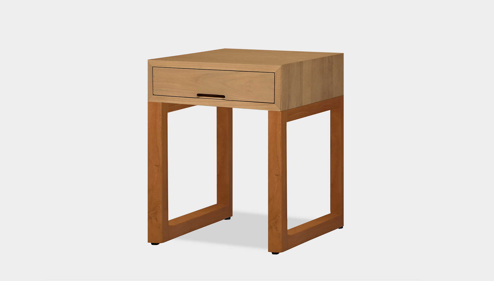 reddie-raw bedside table 45W x 45D x 55H *cm / Wood Teak~Oak / Wood Teak~Natural Suzy Bedside Table High Square