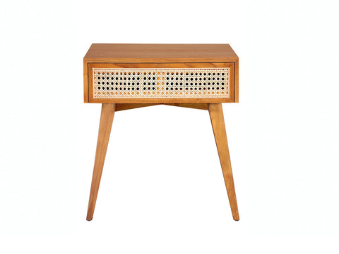Vinnie Rattan Vinny Rattan Bedside Table High Square – Reddie