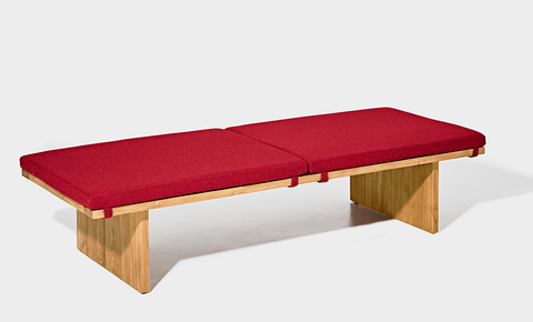 reddie-raw daybed 180W x 70D x 40H (cm) / Fabric~Vienna Ruby / Wood Teak~Oak Bob Day Bed