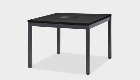 reddie-raw desk 100W x 100D x 75H *cm / Wood-Veneer~Black / Metal~Grey Bob Hot Desk