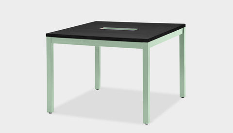 reddie-raw desk 100W x 100D x 75H *cm / Wood-Veneer~Black / Metal~Mint Bob Hot Desk